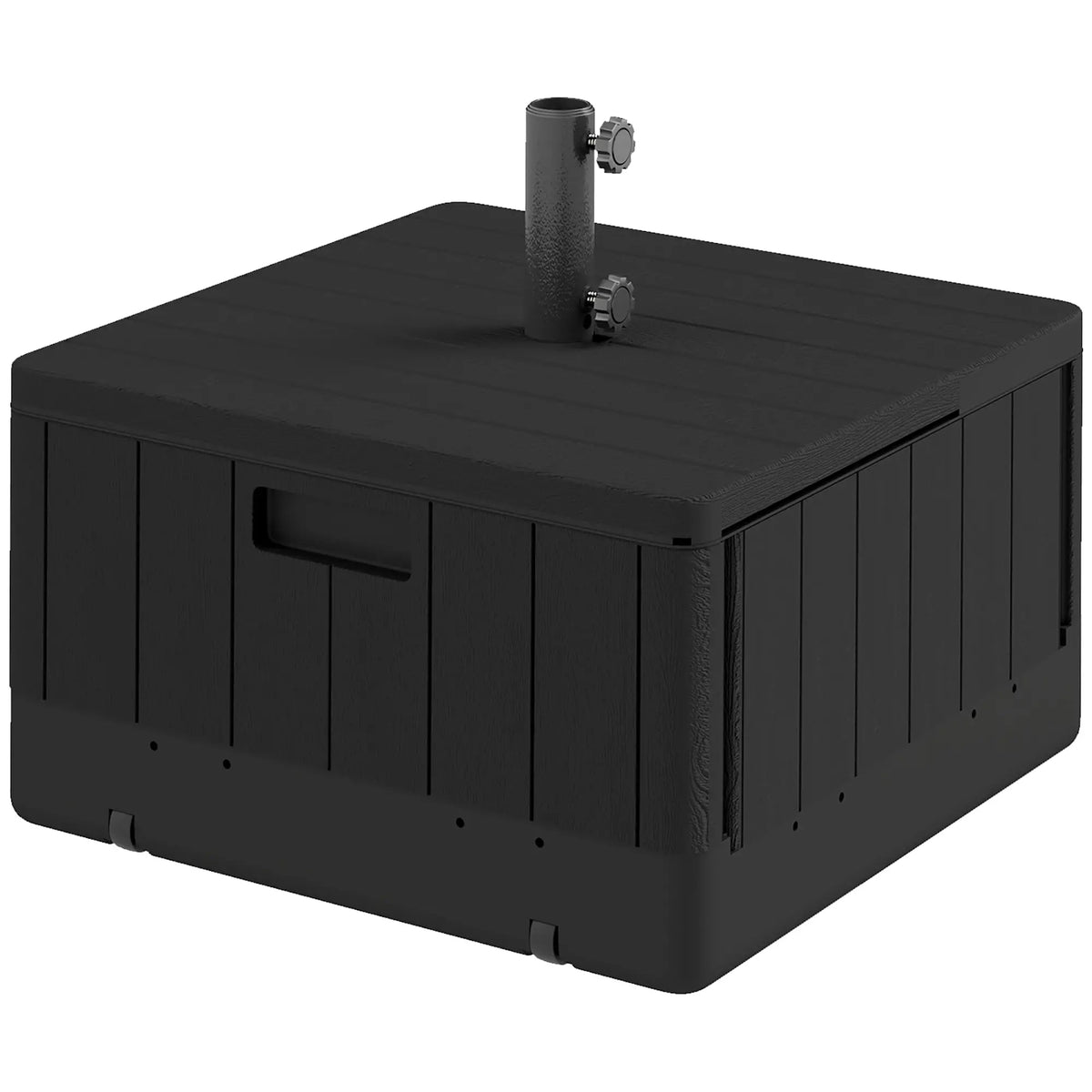 Outdoor Umbrella Base with Wheels, Holds 176lbs Stand or 110lbs Water, Black Umbrella Bases Black at Gallery Canada