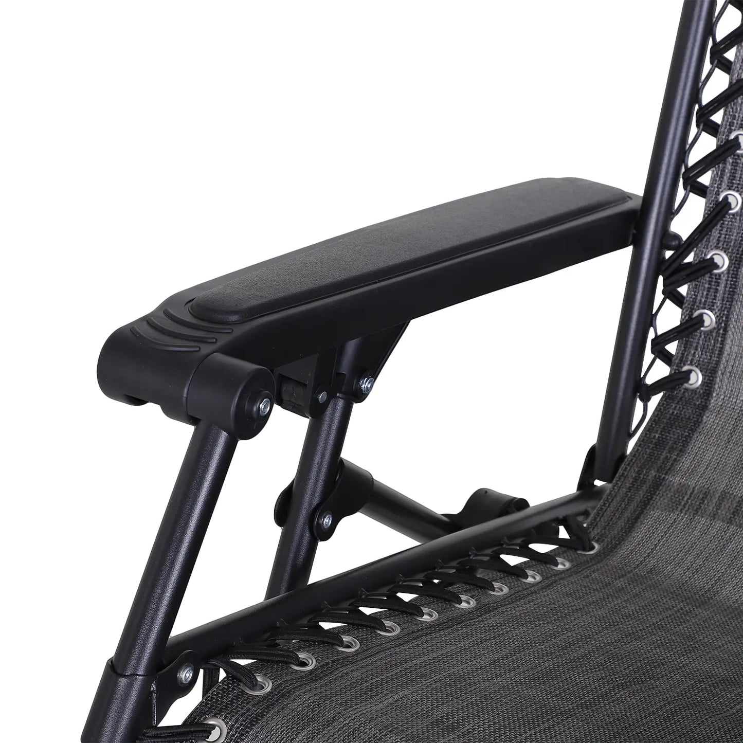 Zero Gravity Reclining Lounger Chair, Canopy Shade, Side Tray, Dark Grey Lounger Chairs at Gallery Canada