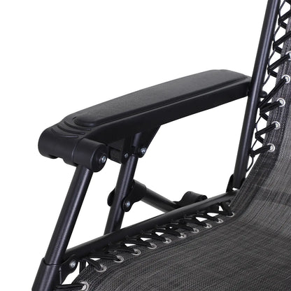 Zero Gravity Reclining Lounger Chair, Canopy Shade, Side Tray, Dark Grey Lounger Chairs at Gallery Canada