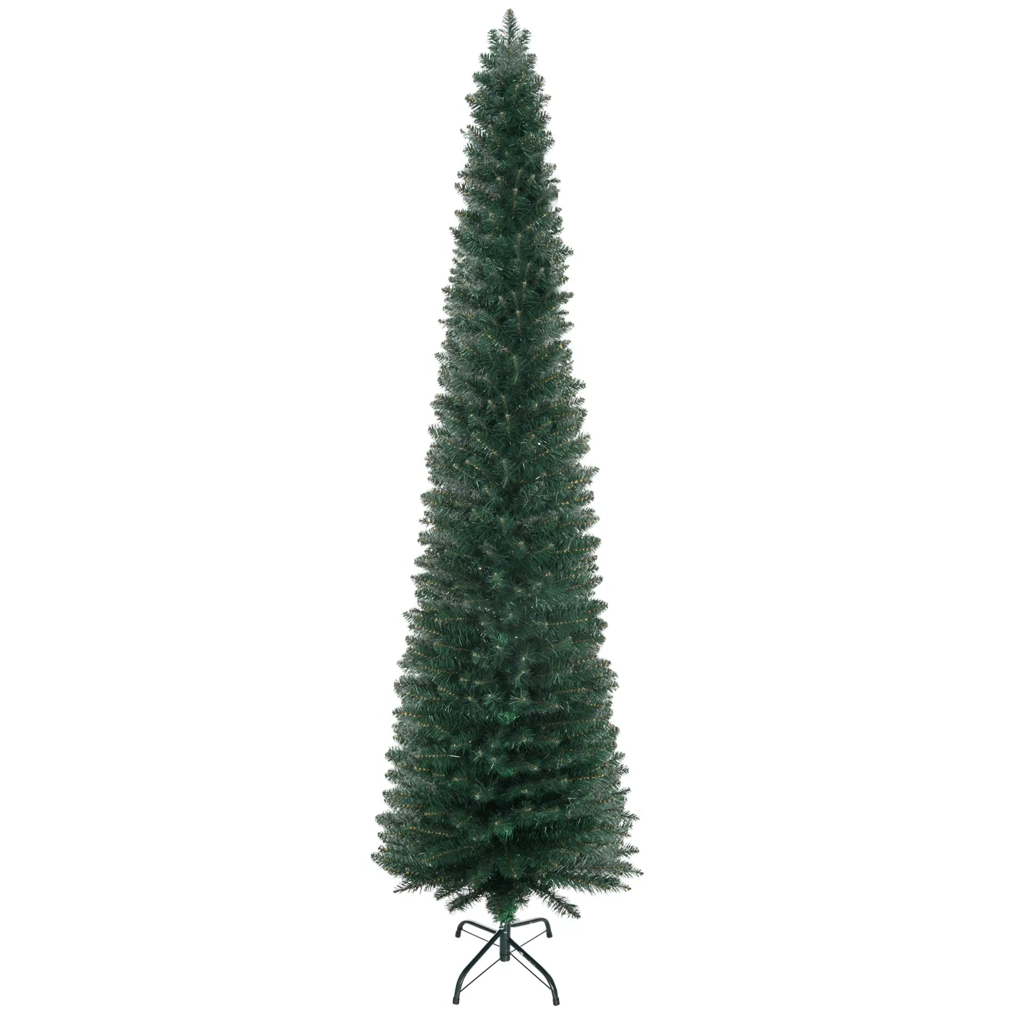 7FT Artificial Christmas Tree, Foldable Black Stand, Green Pencil Christmas Trees at Gallery Canada