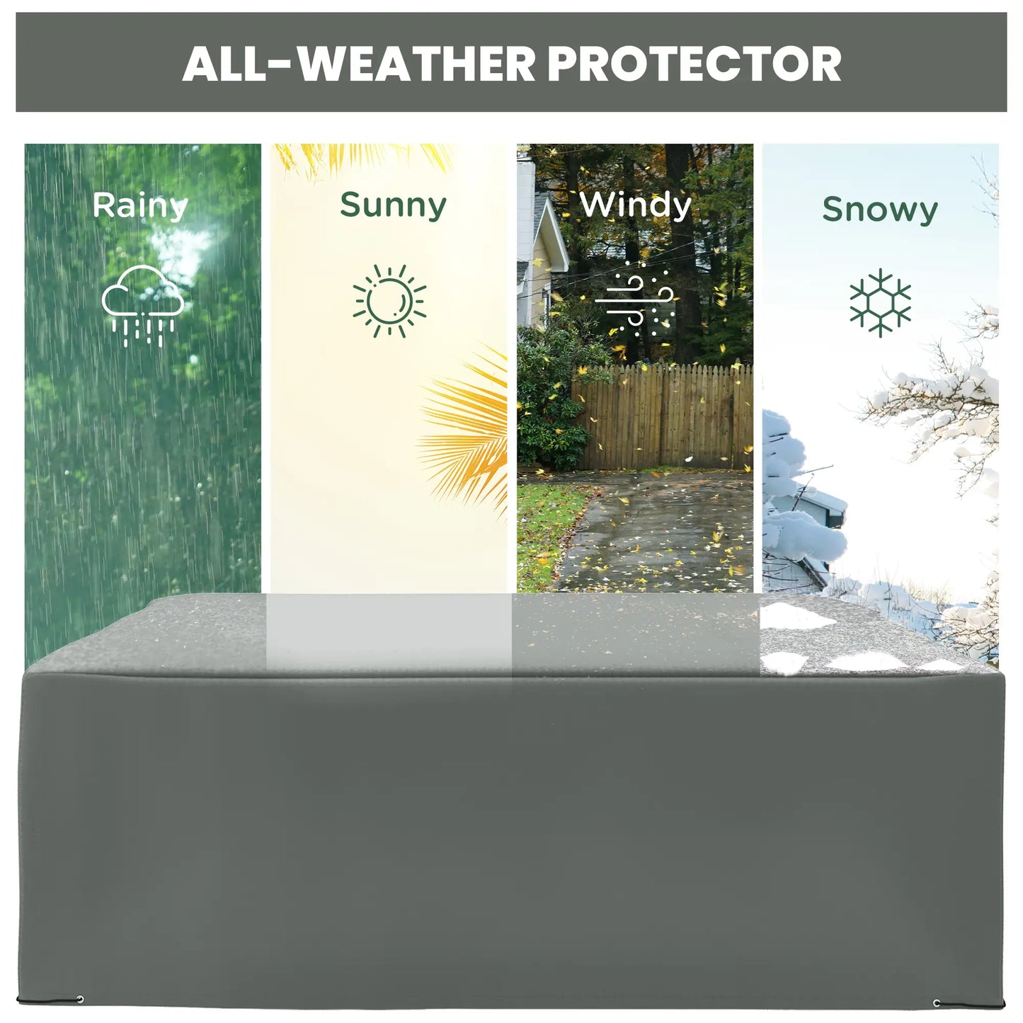 Waterproof Outdoor Furniture Cover, 108" x 80" x 35", Charcoal Grey Patio Furniture Covers at Gallery Canada