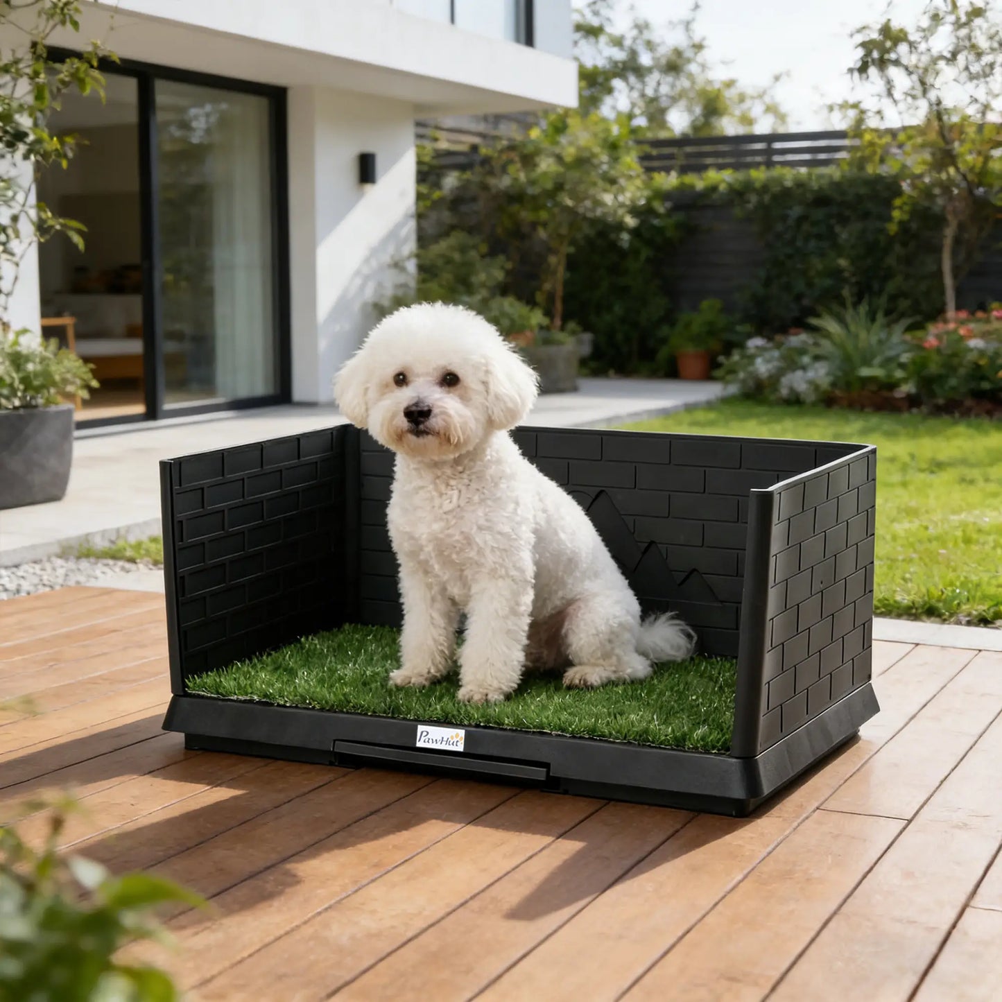 Dog Grass Pad With Tray, Indoor Potty Tray For Puppy Training Elevated Dog Beds at Gallery Canada
