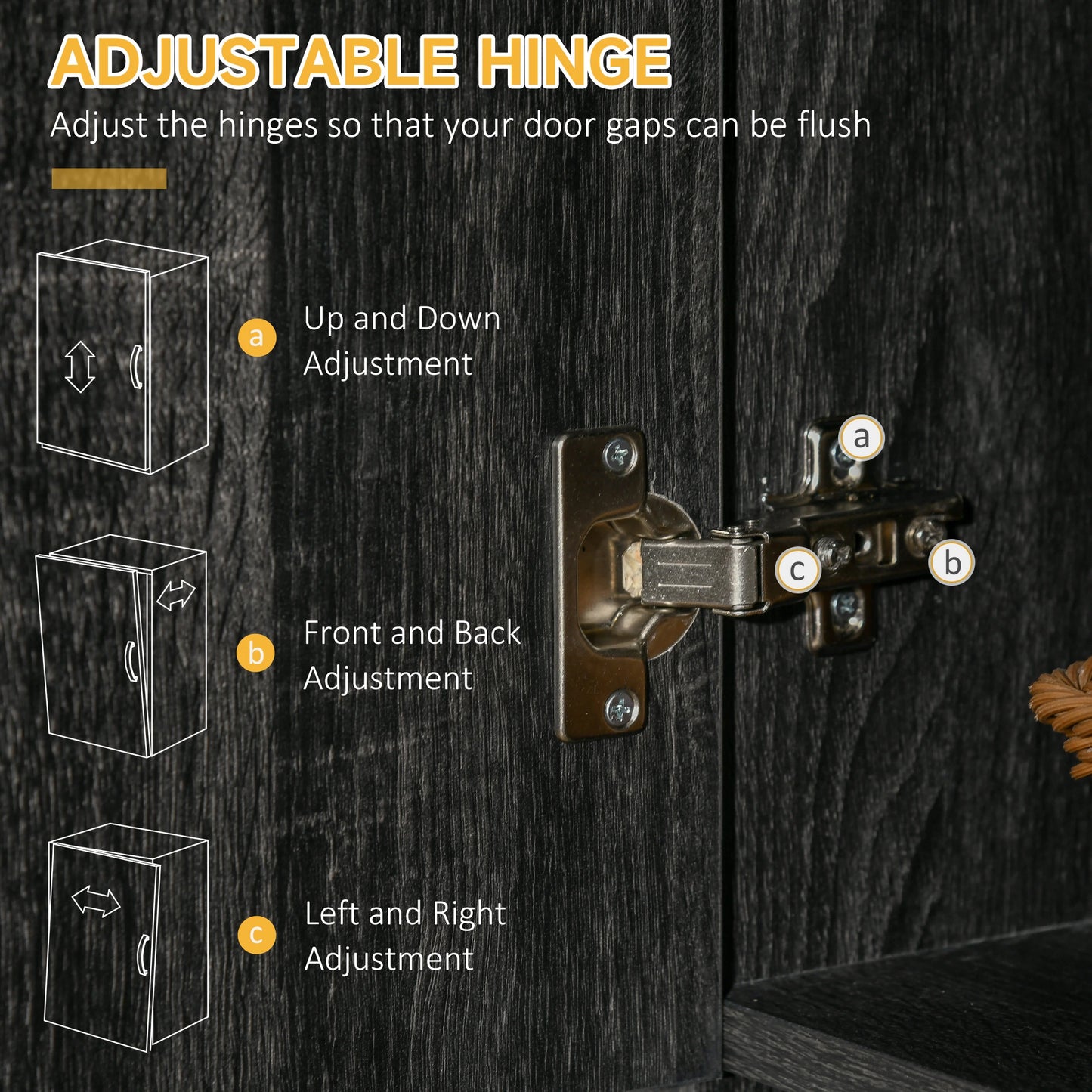 71" Kitchen Buffet with Hutch, Freestanding Cabinet, Black Kitchen Pantry Cabinets at Gallery Canada