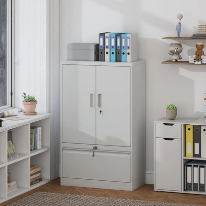 Lateral Filing Cabinet, Metal Storage Cabinet, White Office Cabinets & Cupboards at Gallery Canada