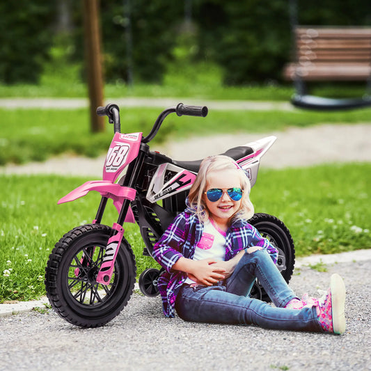 12V Kids Dirt Bike, Electric Motorcycle, Pink Electric Motorcycles Pink at Gallery Canada