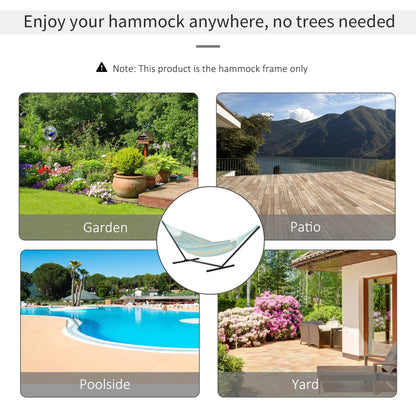 11.8'L Heavy Duty Hammock Stand, Straight Pole, Outdoor Use, Black Hammock Stands at Gallery Canada