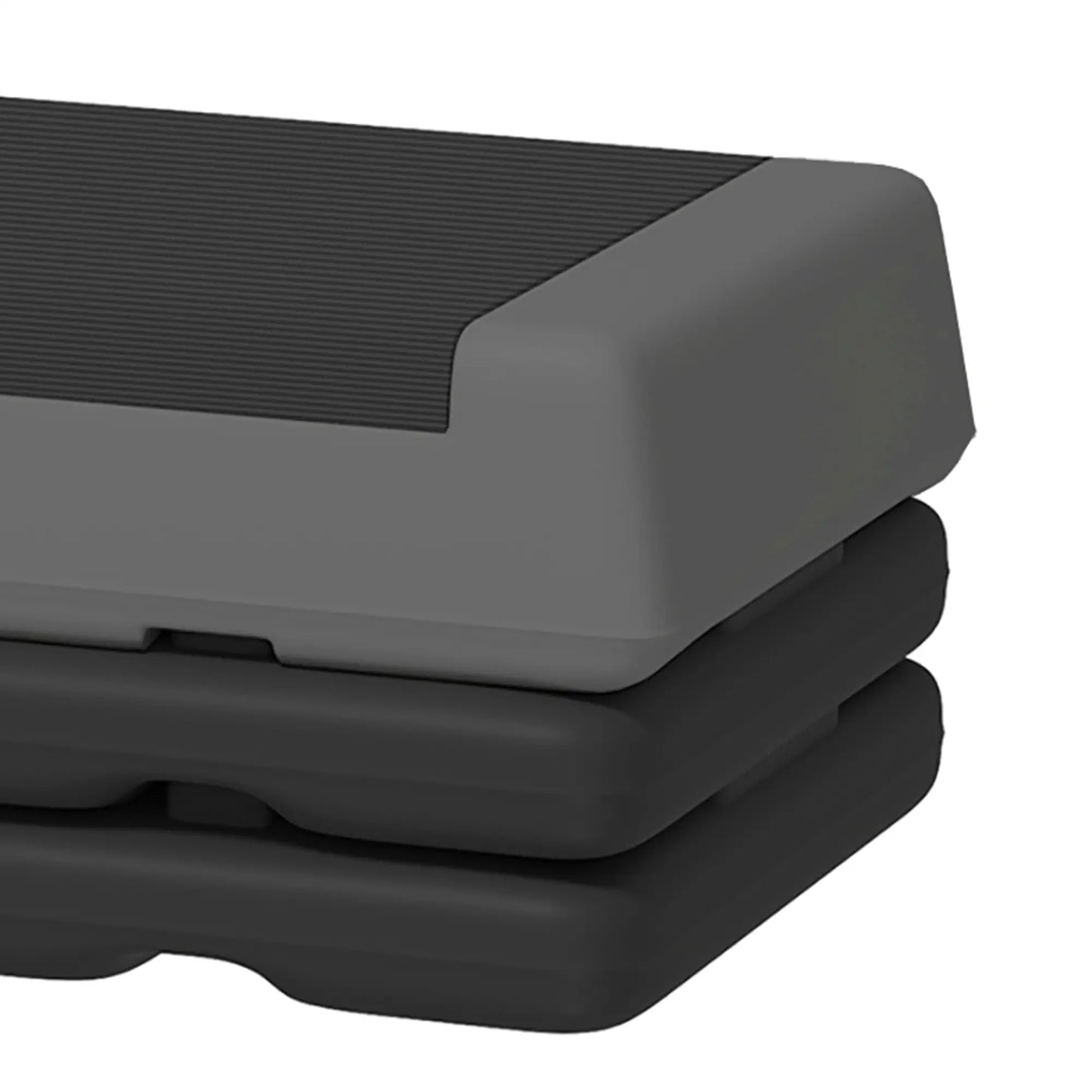 Adjustable Exercise Step Platform, 3-Level, 4", 6", 8", 550lbs, Grey Aerobic Equipment at Gallery Canada