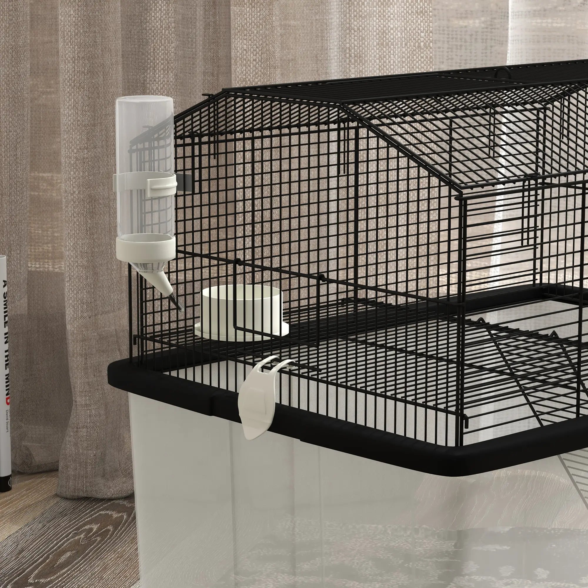 Hamster House, Gerbil Habitat, Wheels, Detachable Bottom, Black Hamster Cages at Gallery Canada