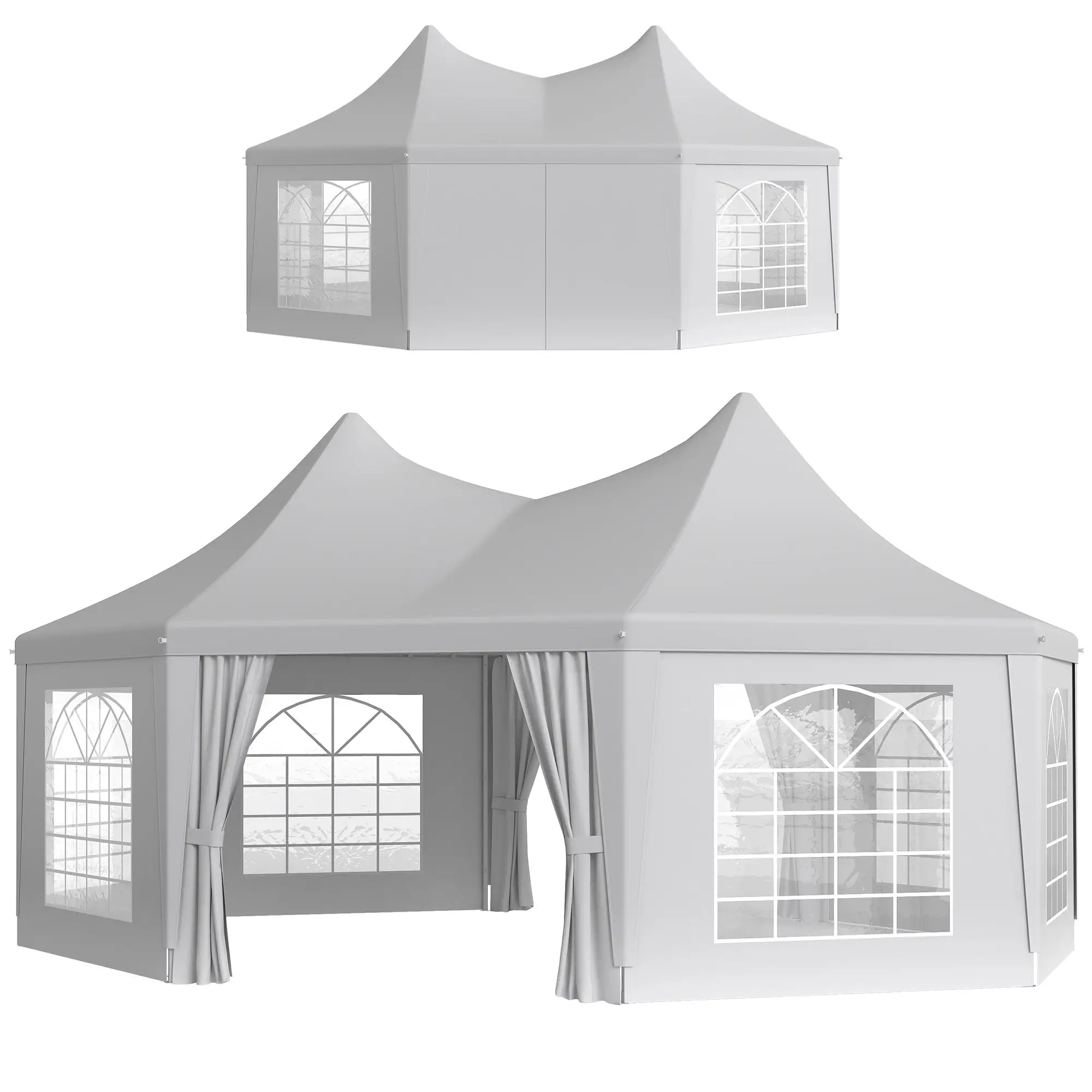 16' x 22' White High Peak Octagonal Wedding Tent, Removable Walls, White Canopy Tents White at Gallery Canada