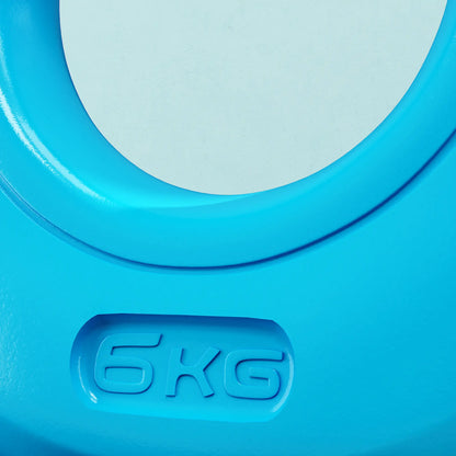 13lbs Kettlebell, Wide Handle, Home Gym Weight Lifting, Light Blue Strength Training Equipment at Gallery Canada