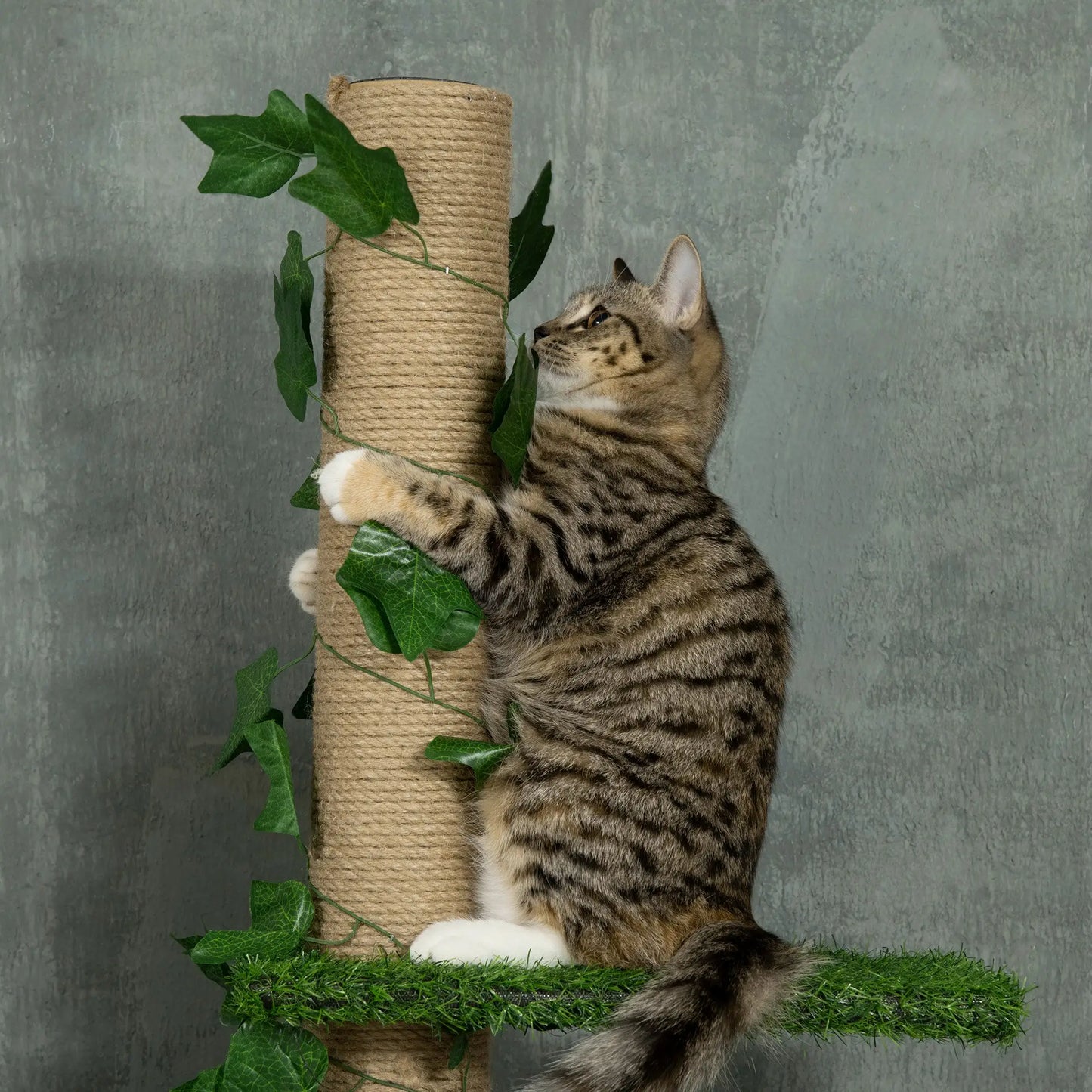 4-Tier Floor to Ceiling Cat Tree, Height 80-95Inches, Multi-Layer Activity Centre Floor to Ceiling Cat Trees at Gallery Canada