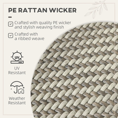 Extendable Rattan Dining Table, Aluminum Frame, 35.4"/70.9" x 35.4", Brown Patio Dinning Tables at Gallery Canada