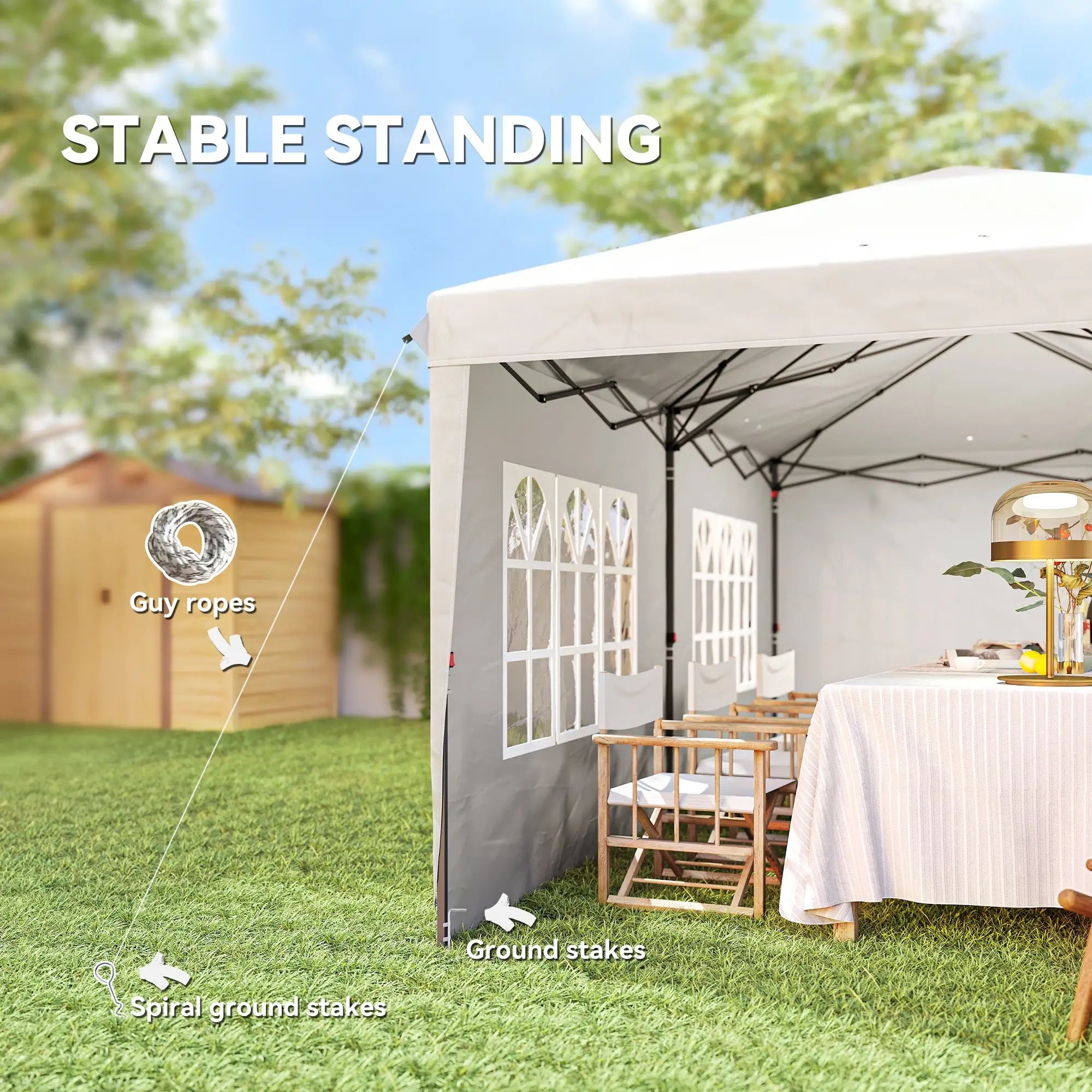 10' x 20' Pop Up Canopy Tent, Instant Shelter, White Pop Up Canopies at Gallery Canada