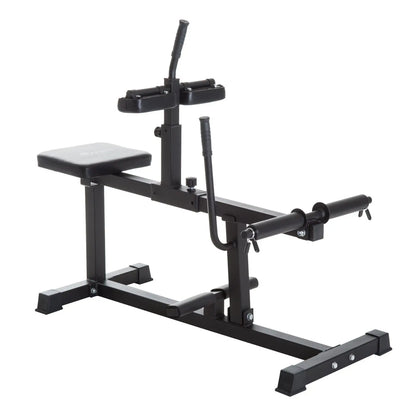 Adjustable Seated Calf Raise, Steel Leg Press Machine, Strength Training, Black More-Strength Training Equipment Black at Gallery Canada