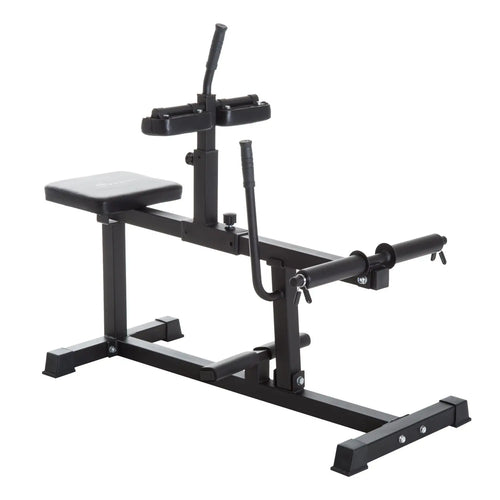 Adjustable Seated Calf Raise, Steel Leg Press Machine, Strength Training, Black