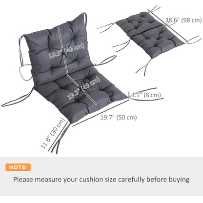 Patio Chair Cushions, Set of 2, 39" x 20" x 3", Dark Grey Patio Chair Cushions at Gallery Canada