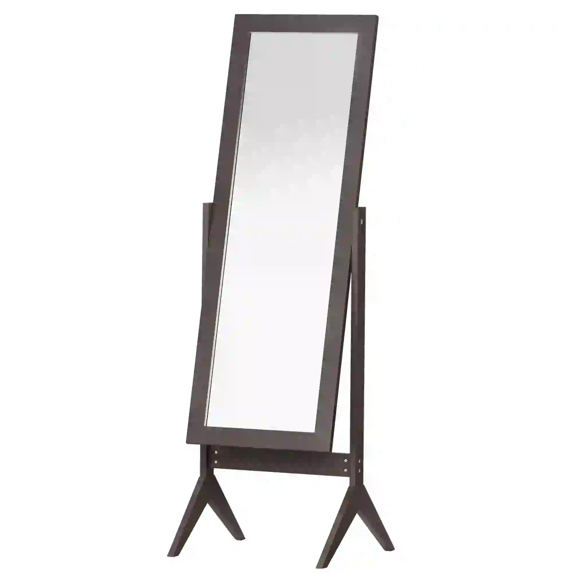 Full Length Mirror, Free Standing, Adjustable Angle, Dark Brown Full Length Mirrors at Gallery Canada