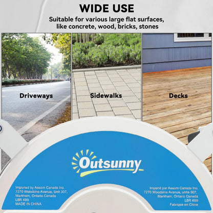 16" Pressure Washer Surface Cleaner, 4 Wheels, Stainless Steel, 1/4" Quick Connector, 2 Wands, 3600 PSI, Silver Garden Accessories at Gallery Canada