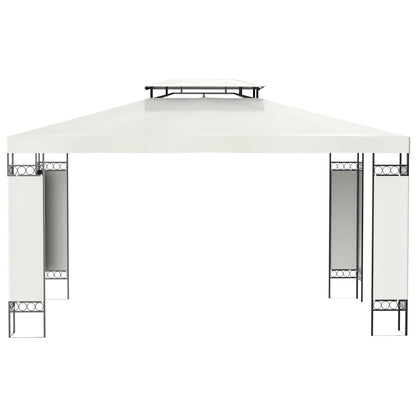 10' x 13' Gazebo, Double Roof Patio Canopy With Screen, White