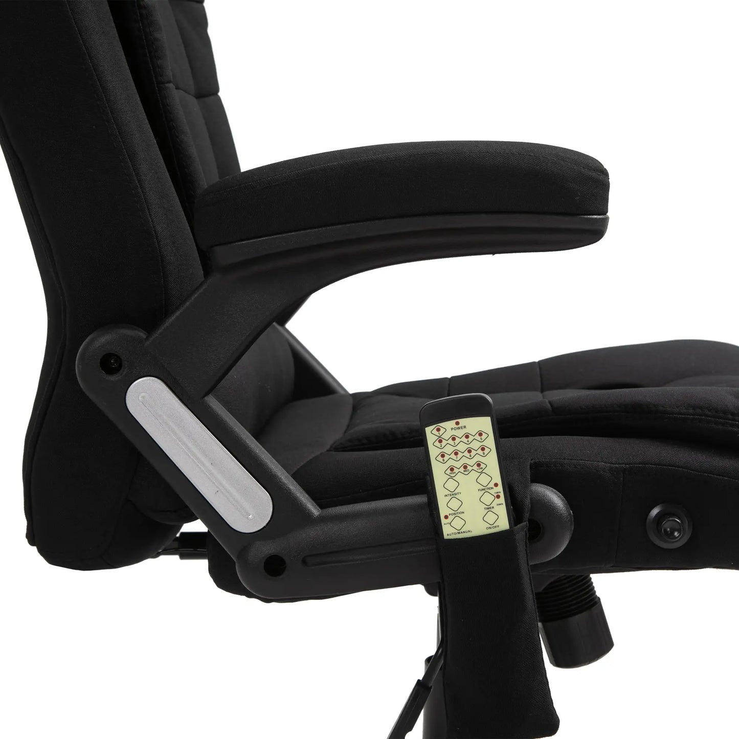 6 Point Vibrating Massage Office Chair High Back Executive Chair with Reclining Back, Swivel Wheels, Black Massage Chairs at Gallery Canada