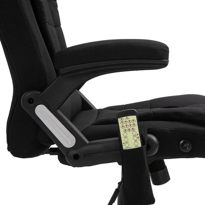 6 Point Vibrating Massage Office Chair High Back Executive Chair with Reclining Back, Swivel Wheels, Black Massage Chairs at Gallery Canada