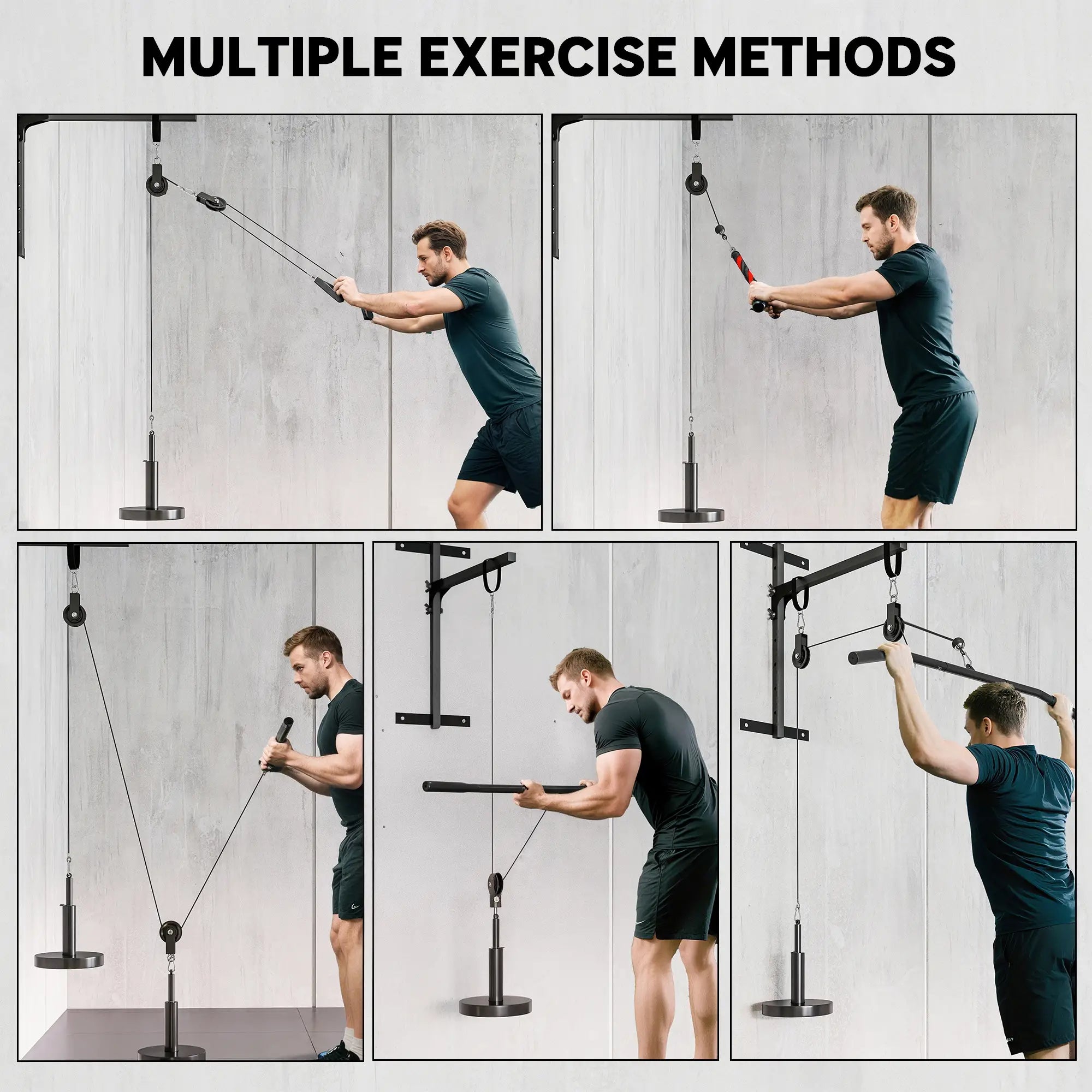 Weight Cable Pulley System, Universal Loading Pin, LAT Pull Down, Biceps Curl Strength Training Equipment at Gallery Canada