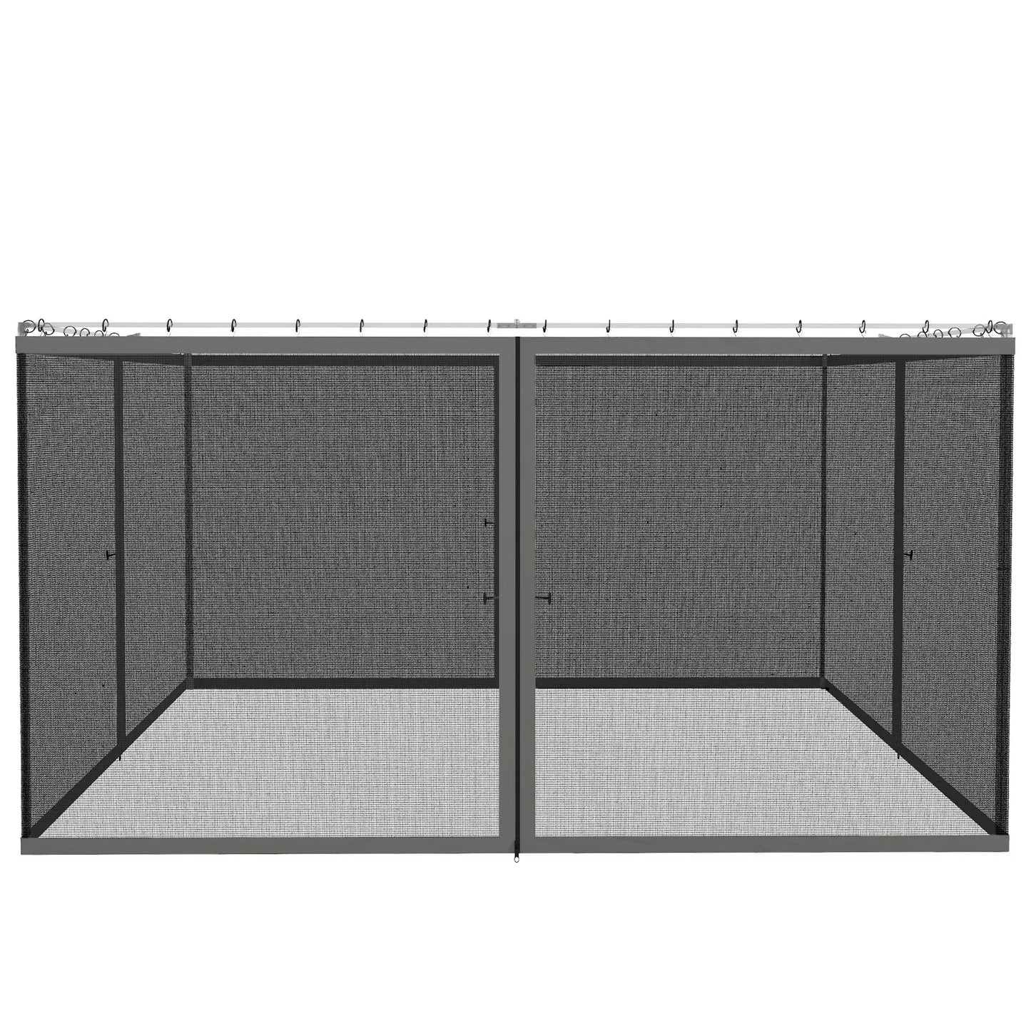 Replacement Mosquito Netting, Gazebo 10' x 13', Black Screen Walls, Zippers, Black Gazebos at Gallery Canada