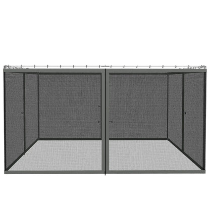Replacement Mosquito Netting, Gazebo 10' x 13', Black Screen Walls, Zippers, Black Gazebos at Gallery Canada