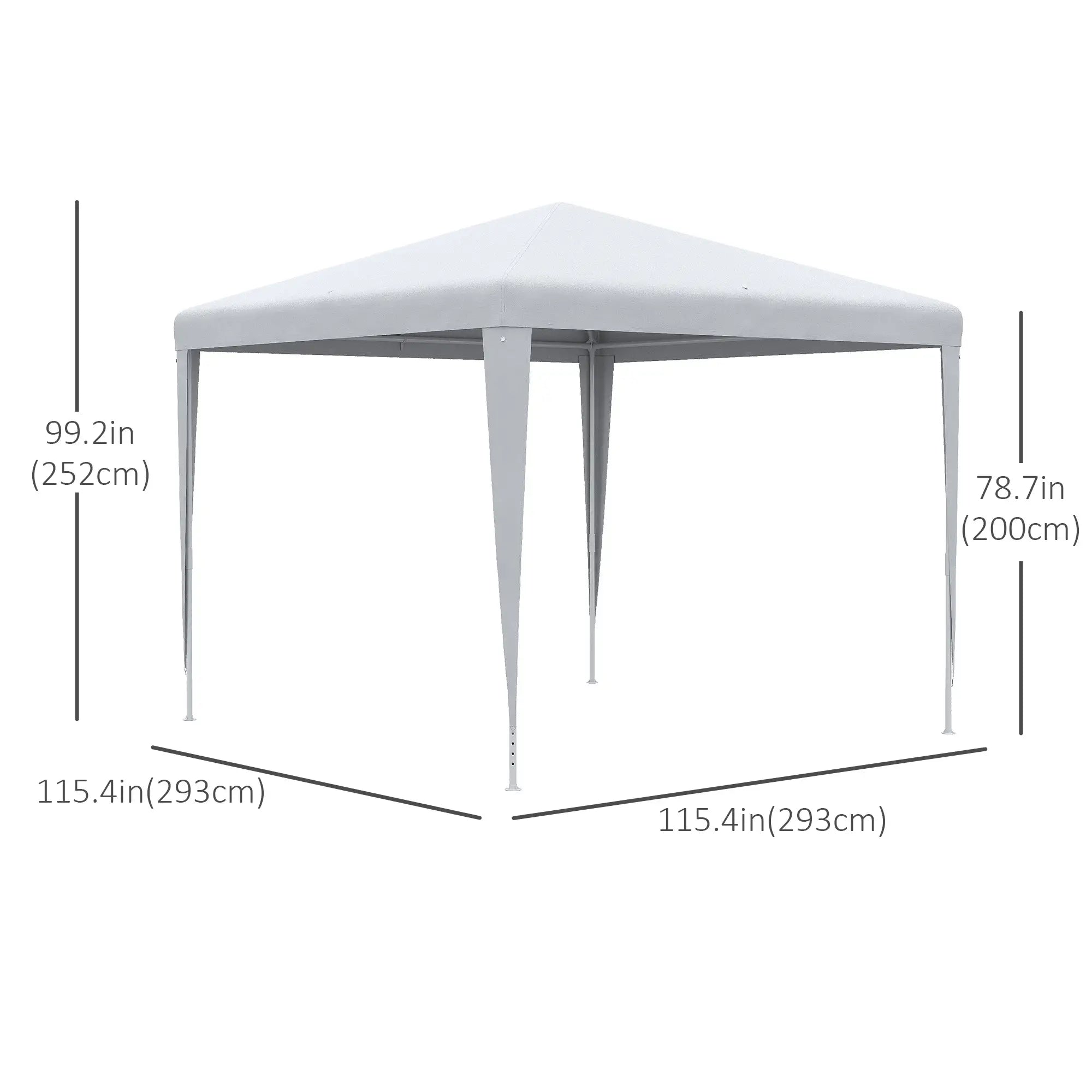 9' x 9' Portable Canopy Tent, Outdoor Gazebo, White Canopy Tents at Gallery Canada