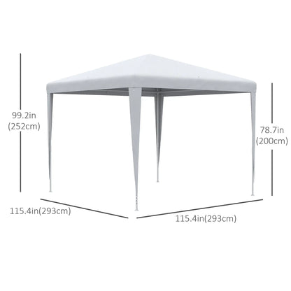 9' x 9' Portable Canopy Tent, Outdoor Gazebo, White Canopy Tents at Gallery Canada