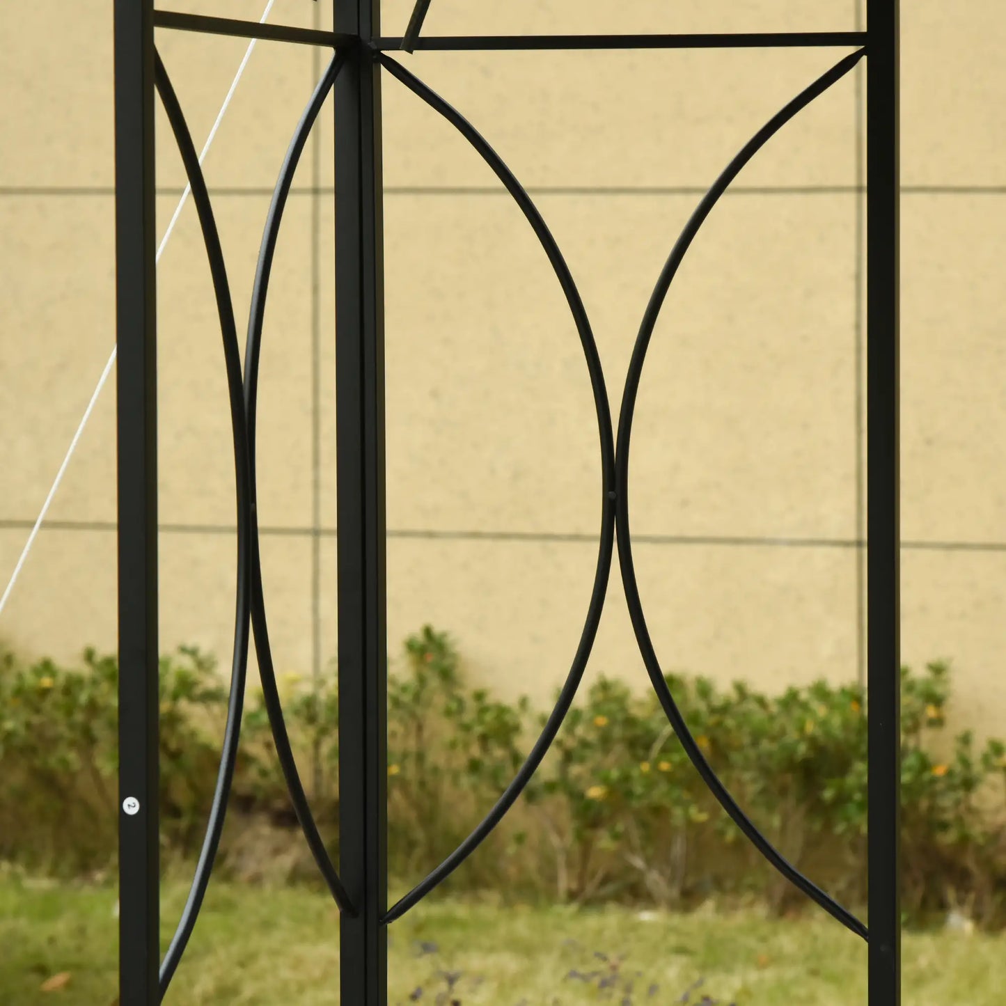 10' x 10' Patio Gazebo, Canopy Shelter with Double-Tier Roof, Dark Grey Gazebos at Gallery Canada