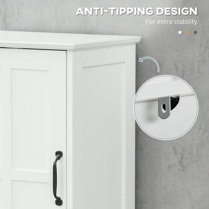 Modern Bathroom Cabinet, Narrow Vanity with Open Shelf, White Bathroom Cabinets at Gallery Canada