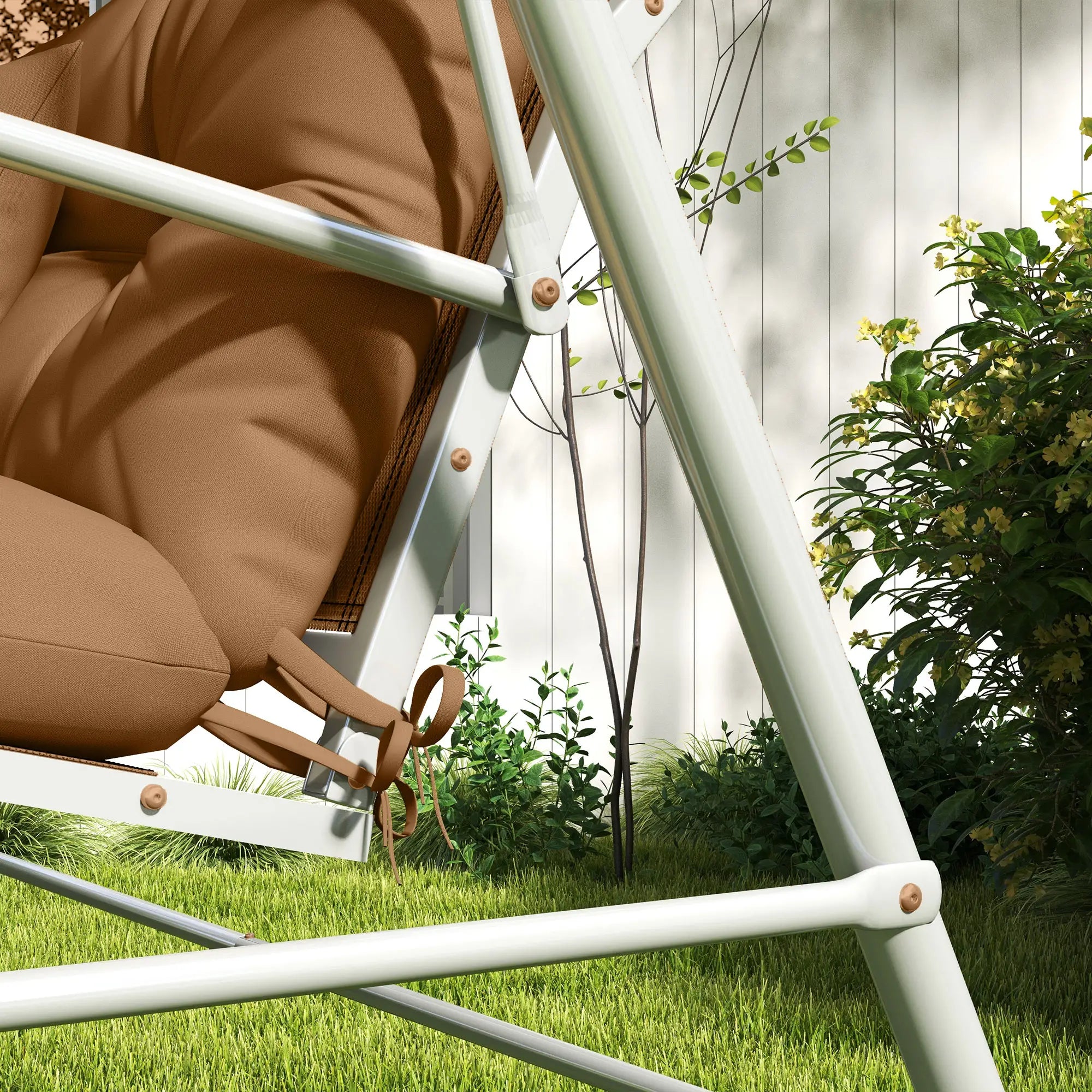 4-Piece Patio Chair Cushion Set, Back and Seat Pillows, Tan Patio Chair Cushions at Gallery Canada