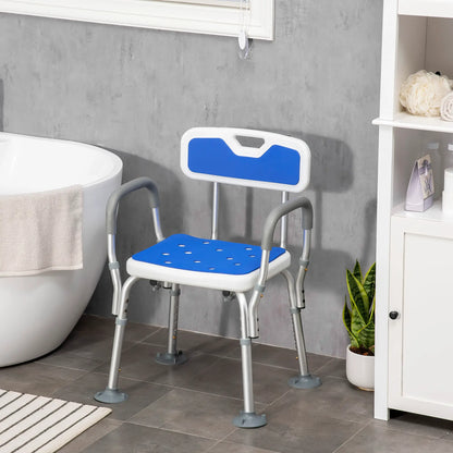 Adjustable Shower Chair with Arms, Back, Anti-Slip Seat, 299lbs Bath Chairs at Gallery Canada