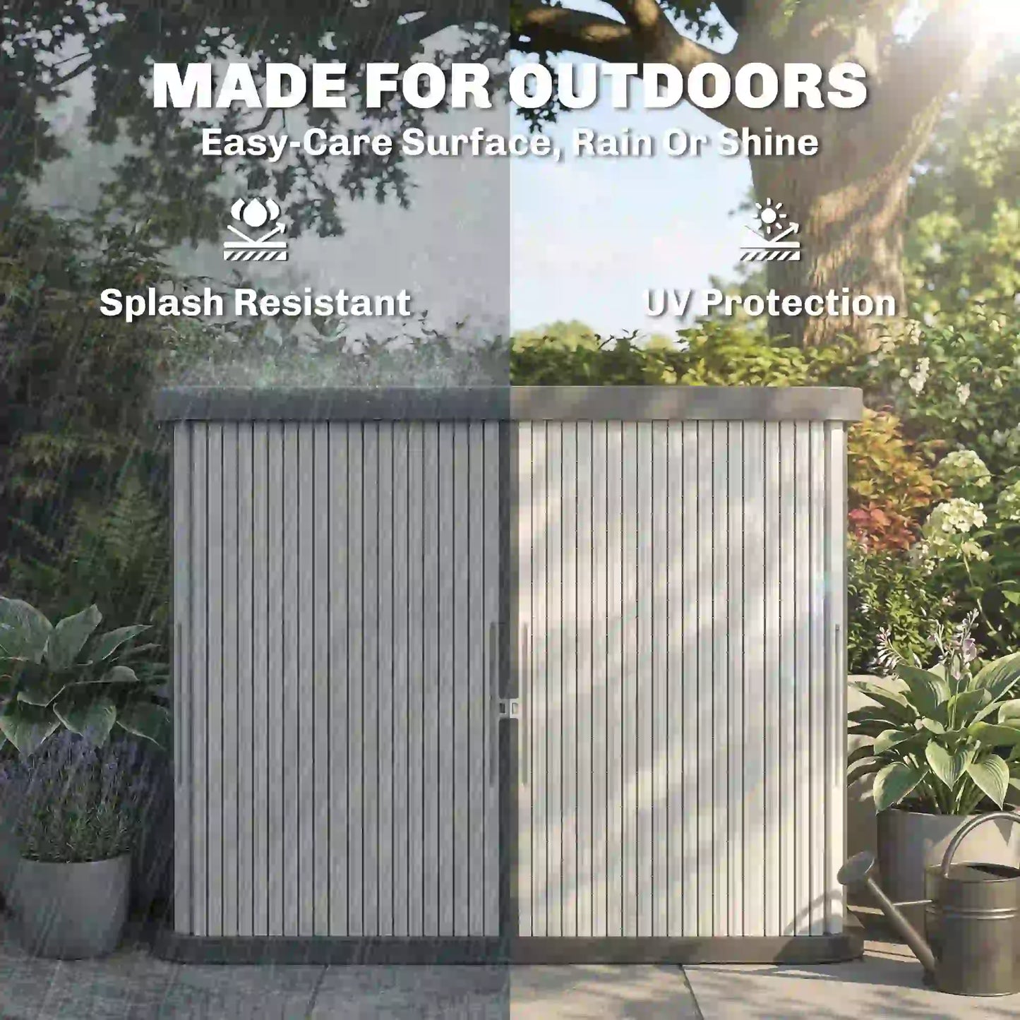 127 Gallon Outdoor Storage Box, UV Resistant, Light Brown Patio Storage Boxes at Gallery Canada