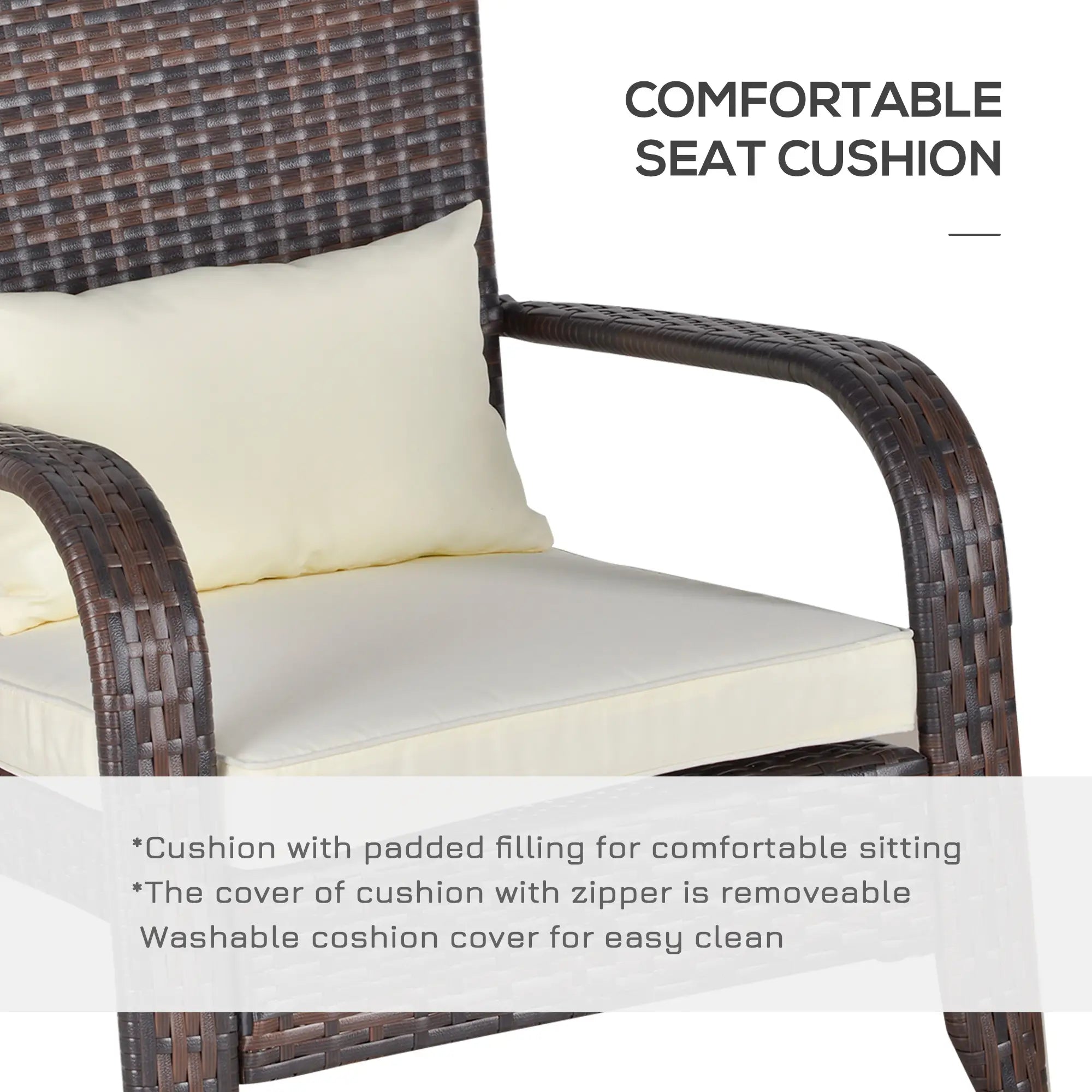 Patio Wicker Adirondack Chair, Outdoor PE Rattan Fire Pit Chair, White Patio Chairs at Gallery Canada
