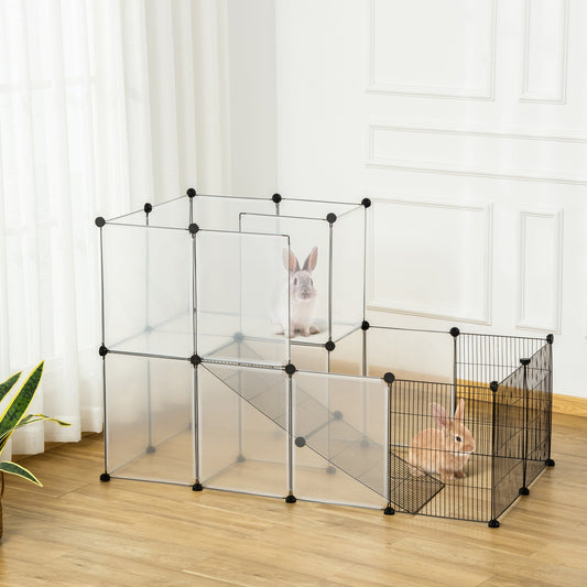 35.4" Pet Playpen Portable Pet Fence for Small Animals, DIY Plastic Modular Fence for Guinea Pigs, Bunny, Hedgehog - Gallery Canada