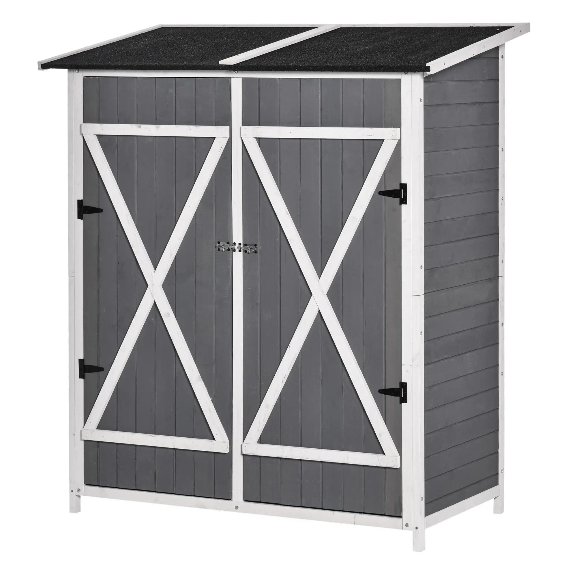 54.75''x29.5''x63'' Garden Storage Shed, Asphalt Roof, Wooden, Double Door Sheds at Gallery Canada