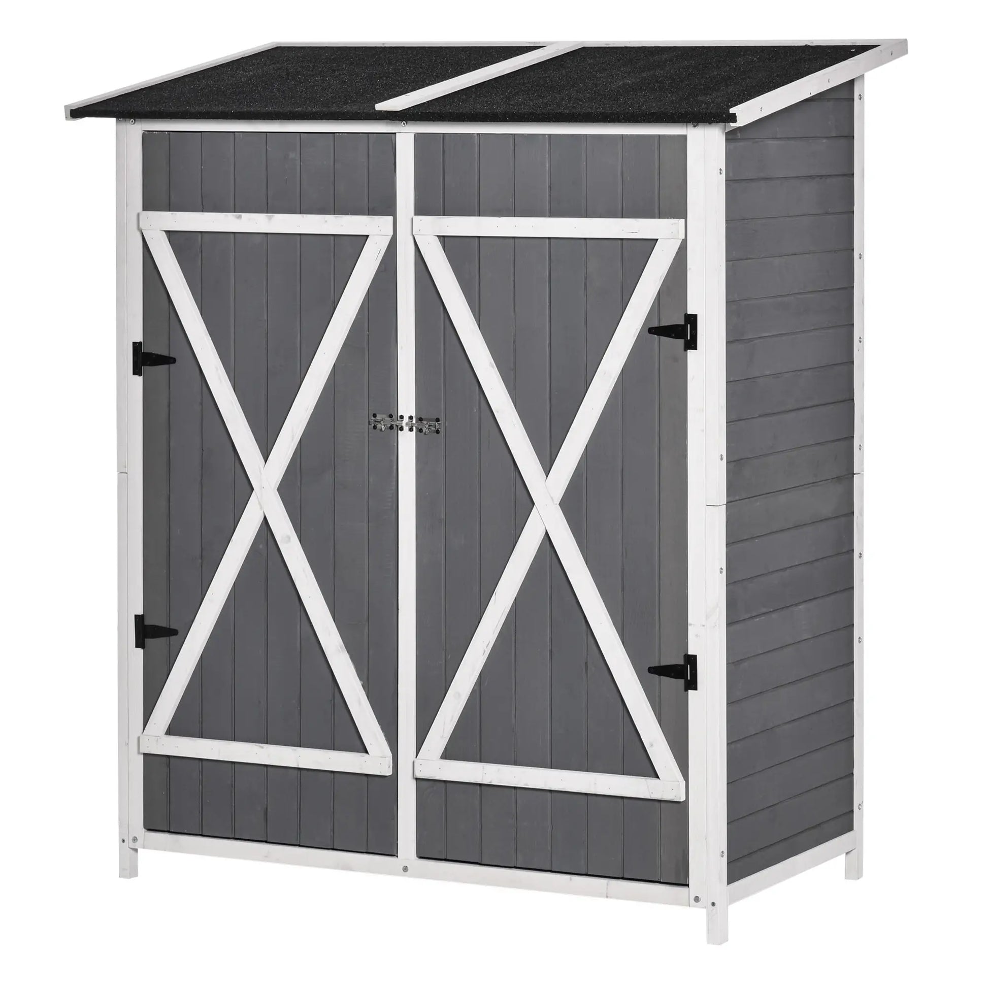 54.75''x29.5''x63'' Garden Storage Shed, Asphalt Roof, Wooden, Double Door Sheds at Gallery Canada