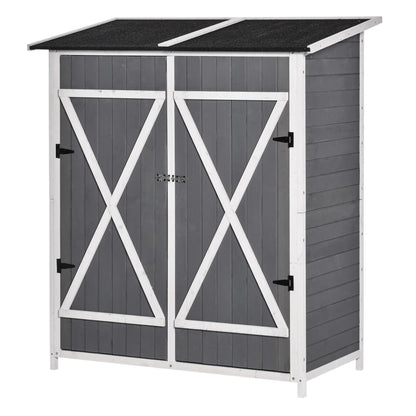 54.75''x29.5''x63'' Garden Storage Shed, Asphalt Roof, Wooden, Double Door Sheds at Gallery Canada