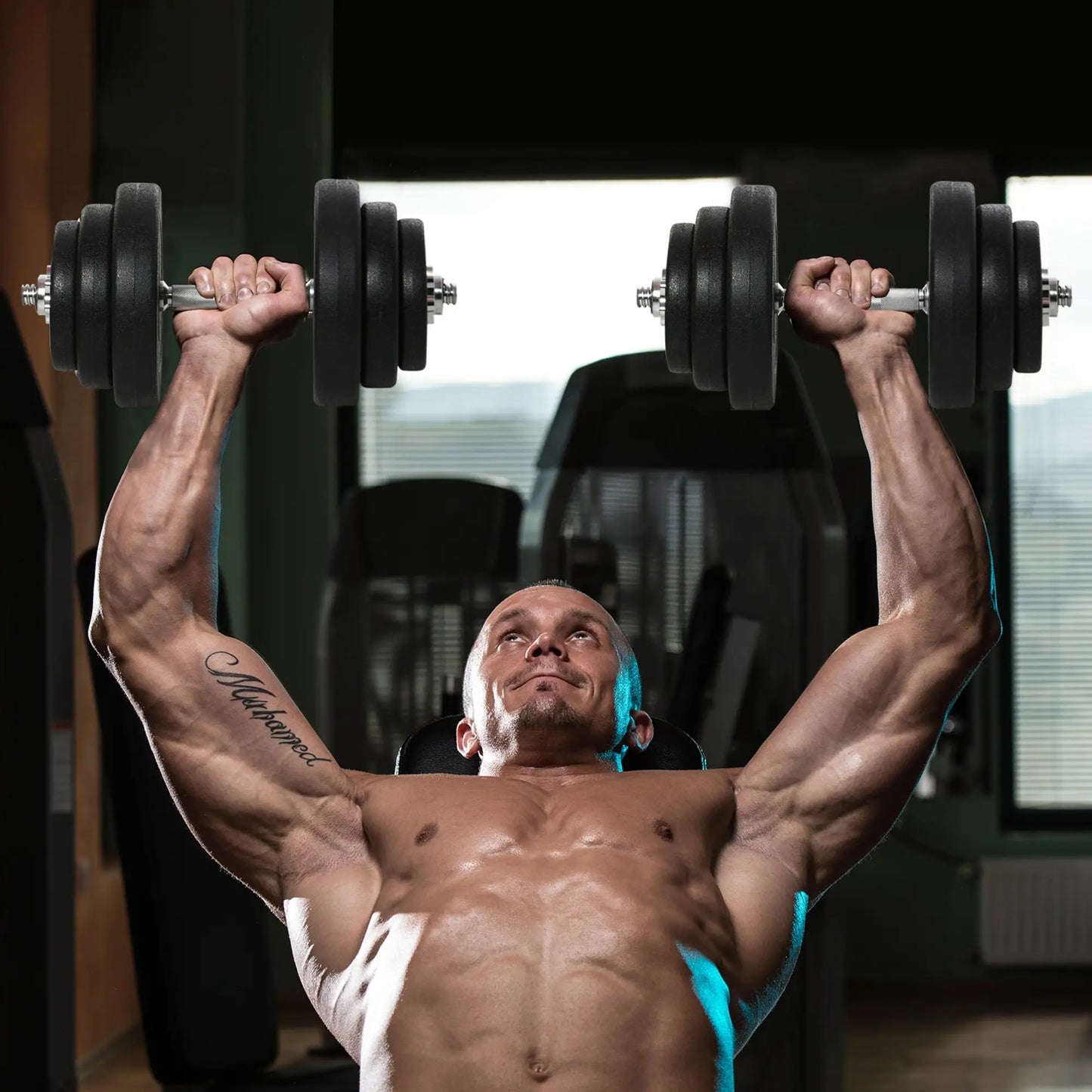 Adjustable 2 x 44lbs Dumbbell Set, Fitness Training, Black Dumbbells & Barbells at Gallery Canada