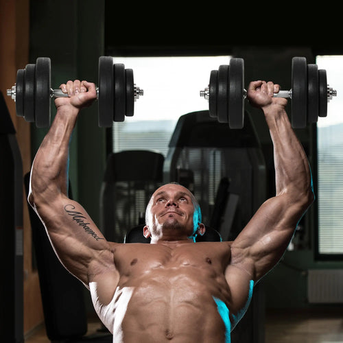 Adjustable 2 x 44lbs Dumbbell Set, Fitness Training, Black