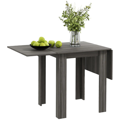 Folding Extendable Dining Table, Drop Leaf, for 2-4 People, Grey Bar Tables & Dining Tables Grey at Gallery Canada