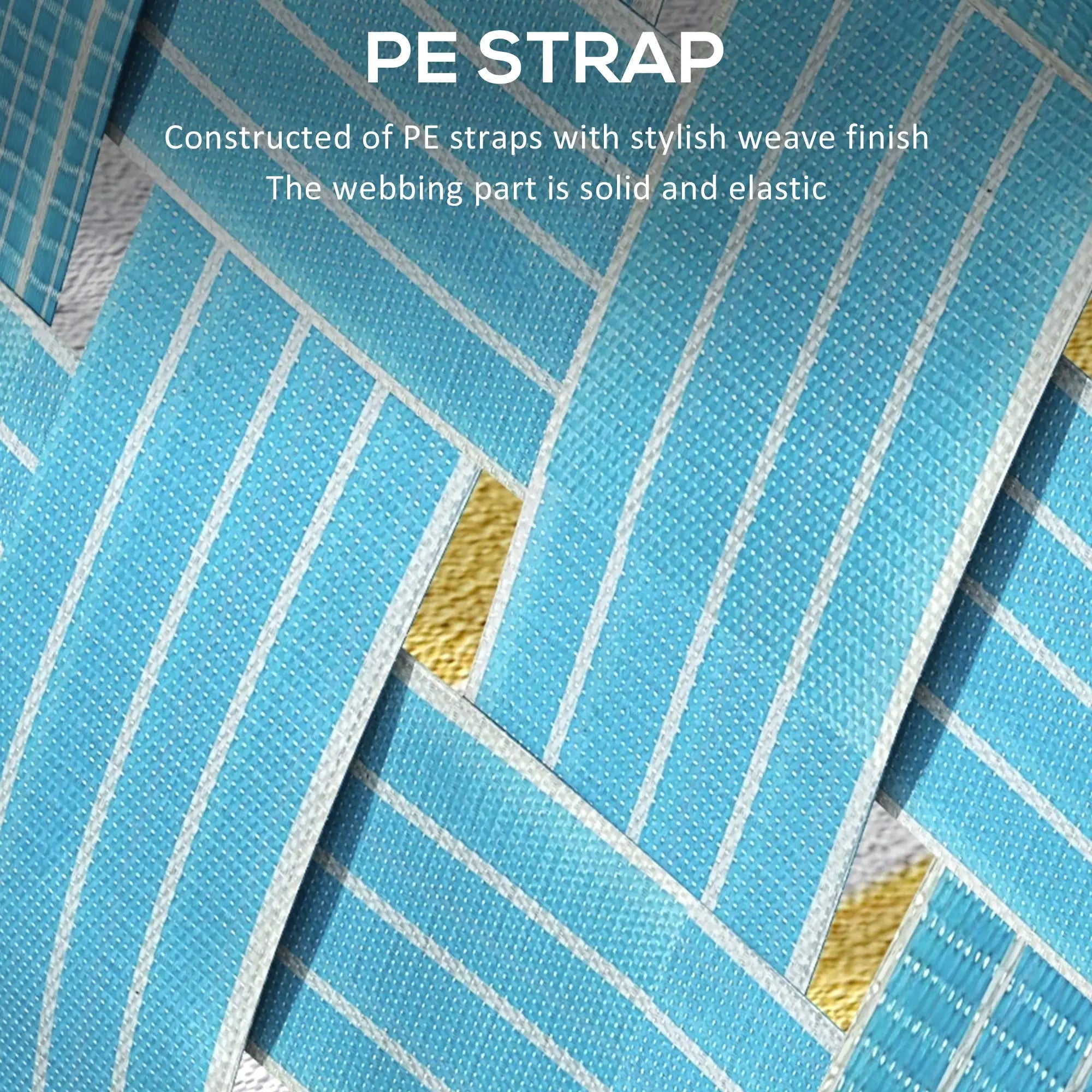 Set of 2 Folding Patio Chairs, Portable, Armrests, Camping, Garden, Blue Patio Chairs at Gallery Canada