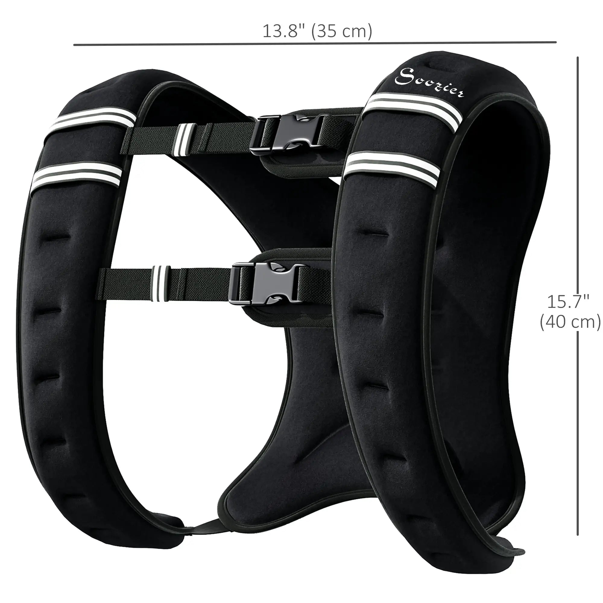11 lbs Weighted Vest, Adjustable Straps, Pocket, Reflective Strips, Men Women Strength Training Equipment at Gallery Canada