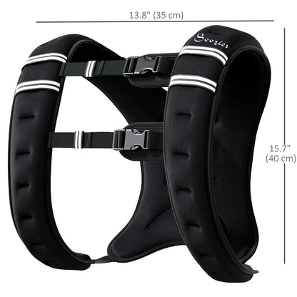 11 lbs Weighted Vest, Adjustable Straps, Pocket, Reflective Strips, Men Women Strength Training Equipment at Gallery Canada