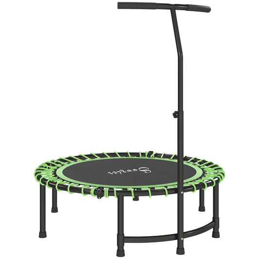 45" Foldable Mini Trampoline, Adjustable Handle, Fitness Exercise Rebounder