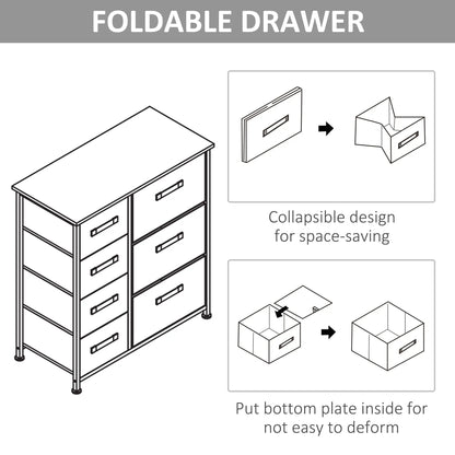 7-Drawer Dresser, Metal Frame, Fabric, Light Grey Storage Cabinets at Gallery Canada