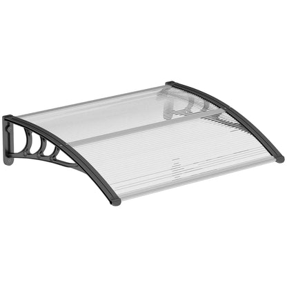 Polycarbonate Window Awning Canopy, 30" x 50", White Door Awnings White, Black at Gallery Canada
