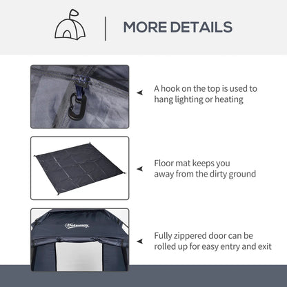 60" x 60" x 82" Shower Tent, Extra Wide Changing Room, Dark Blue Camping Tents at Gallery Canada